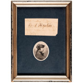 ESEK HOPKINS, FRAMED CLIPPED S