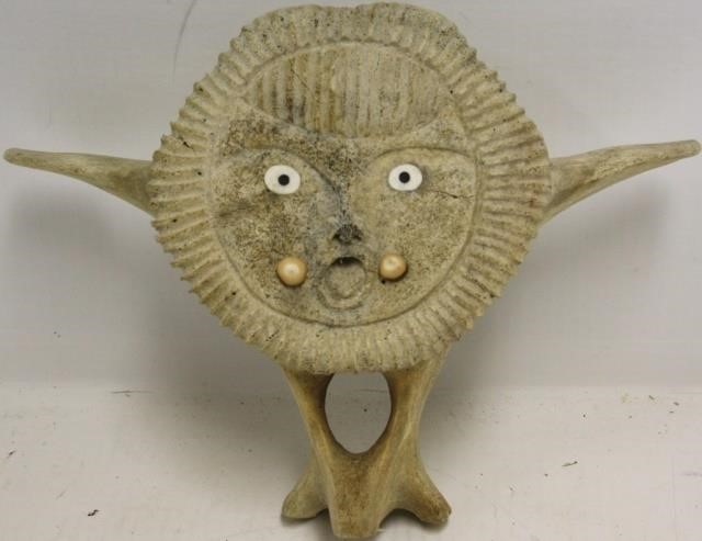 ESKIMO CARVED WHALE VERTEBRAE
