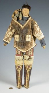 ESKIMO DOLL WITH PAPOOSE, ELAB