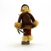 ESKIMO INUIT TRIBAL DOLL, HUNT