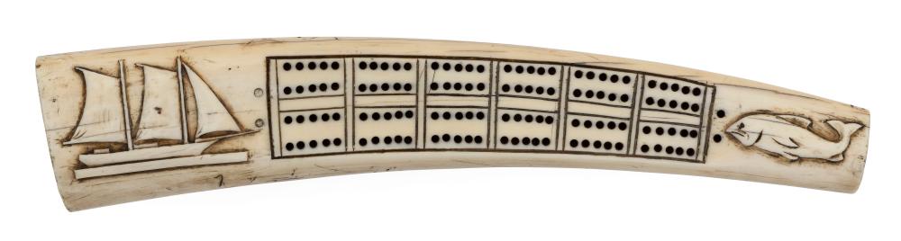 ESKIMO RELIEF-CARVED WALRUS TUSK