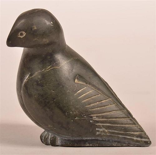 ESKIMO STEATITE CARVING OF A