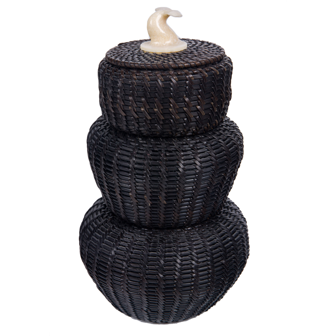 ESKIMO TRIPLE GOURD FORM BALEEN