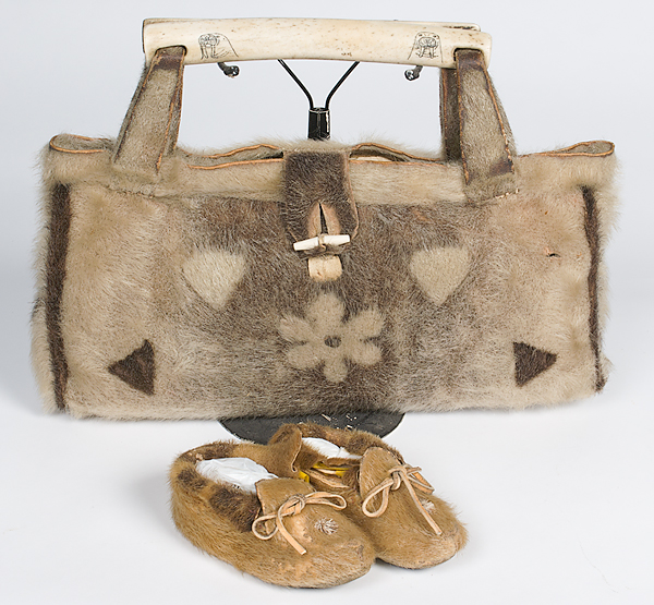 Eskimo Walrus Fur Child's Moccasins