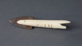 ESKIMO WALRUS IVORY AND METAL