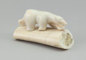 ESKIMO WALRUS IVORY CARVING OF