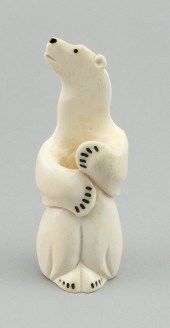 ESKIMO WALRUS IVORY CARVING OF
