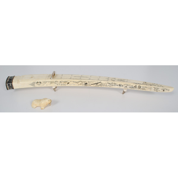 Eskimo Walrus Ivory Cribbage