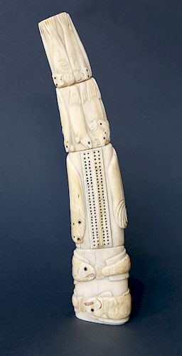 ESKIMO WALRUS IVORY CRIBBAGE