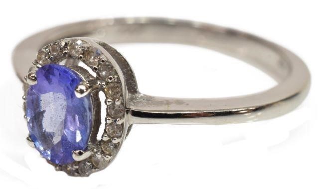 ESTATE 10KT WHITE GOLD TANZANITE