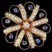 ESTATE 12KT GOLD, DIAMOND & SA