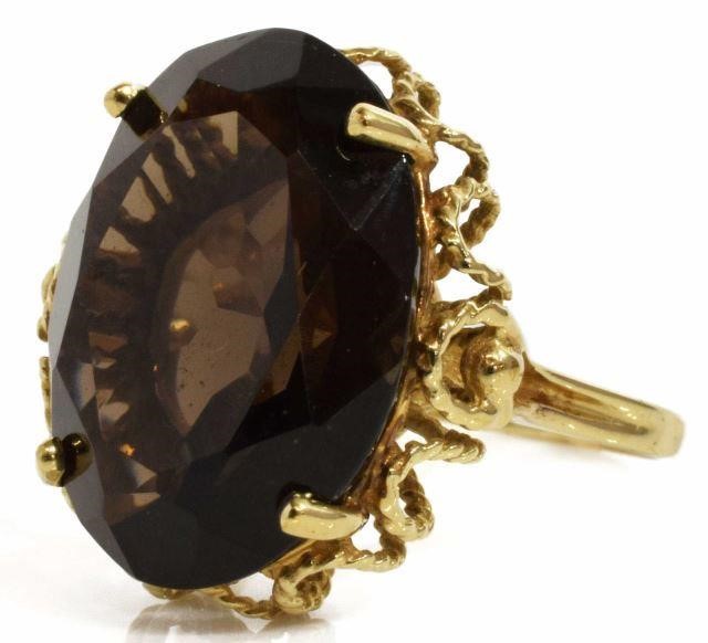 ESTATE 12KT YELLOW GOLD SMOKY