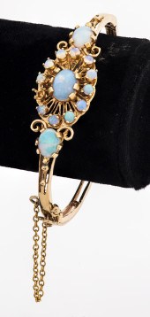 ESTATE 14K GOLD OPAL OPEN LATT