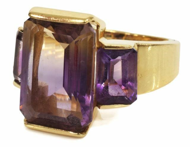 ESTATE 14K YELLOW GOLD & AMETRINE