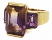 ESTATE 14K YELLOW GOLD & AMETR