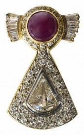 ESTATE 14KT, 2.25CT TRIANGLE D