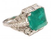 ESTATE 14KT GIA 6.8CT EMERALD