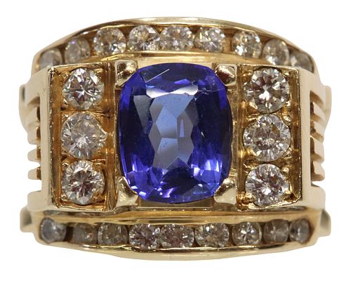 ESTATE 14KT GOLD 1.40CT BLUE