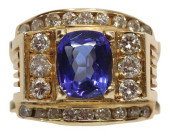 ESTATE 14KT GOLD 1.40CT BLUE T