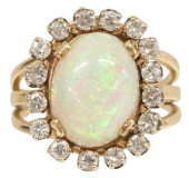 ESTATE 14KT GOLD 3.50CT CABOCH
