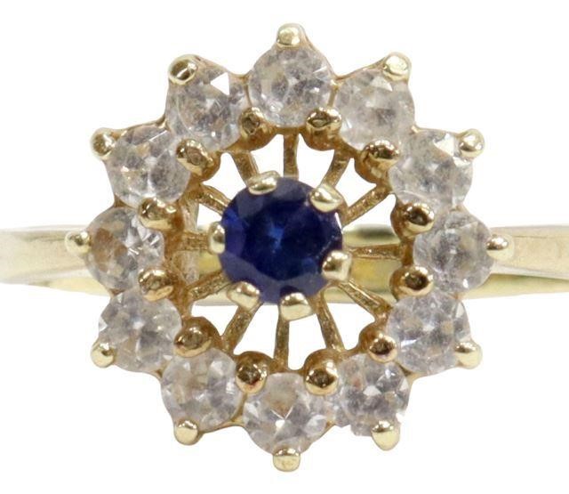 ESTATE 14KT GOLD BLUE & WHITE