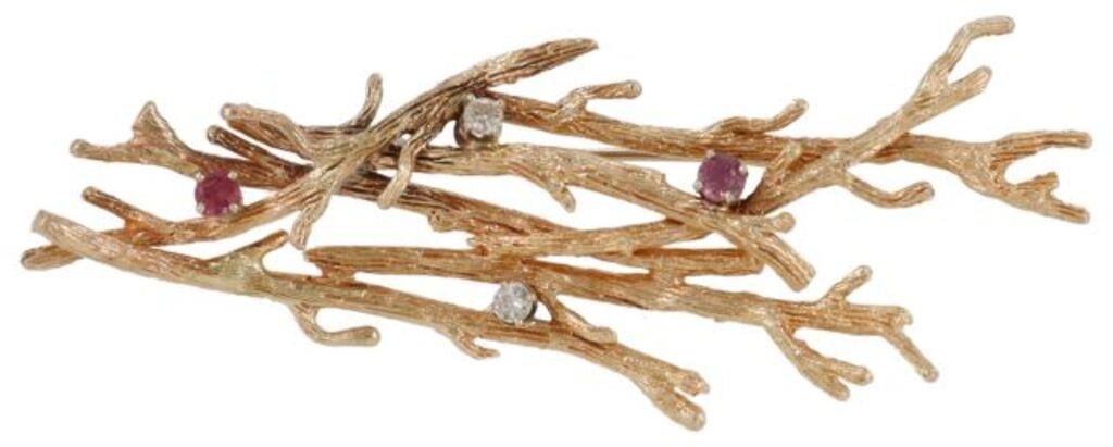 ESTATE 14KT GOLD DIAMOND & GEMSTONE