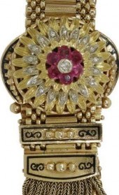 ESTATE 14KT GOLD, DIAMOND & RU