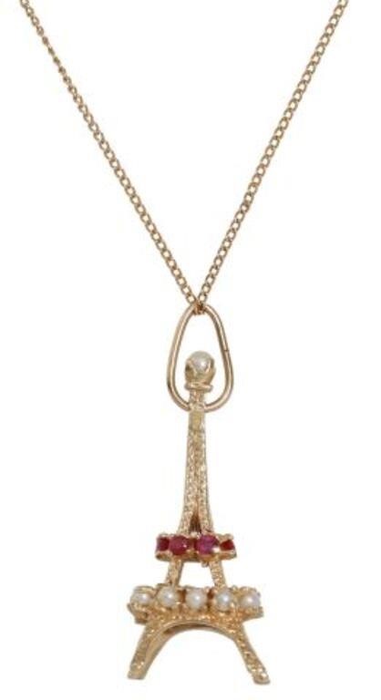ESTATE 14KT GOLD EIFFEL TOWER