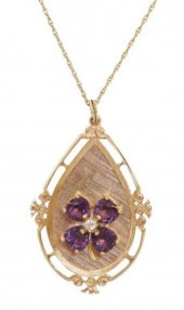 ESTATE 14KT GOLD FOUR-LEAF CLO