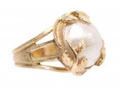 ESTATE 14KT GOLD & MABE PEARL