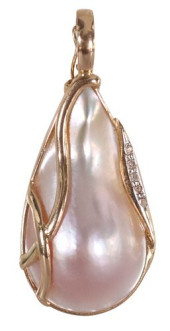 ESTATE 14KT GOLD MABE BLISTER