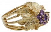 ESTATE 14KT GOLD & PURPLE STON