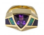 ESTATE 14KT GOLD TRILLION-CUT