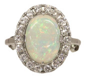 ESTATE 14KT WG 3.00CT CABOCHON