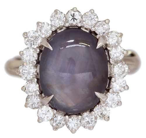 ESTATE 14KT WG 4CT CABOCHON