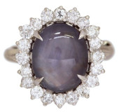 ESTATE 14KT WG 4CT CABOCHON SA