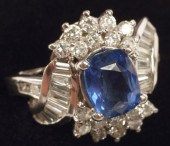 ESTATE 14KT WG, SAPPHIRE & 1.5