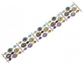 ESTATE 14KT WHITE GOLD & MULTI
