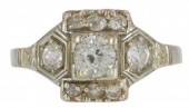 ESTATE 14KT WHITE GOLD & 1.00C