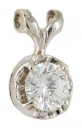 ESTATE 14KT WHITE GOLD & 0.71C