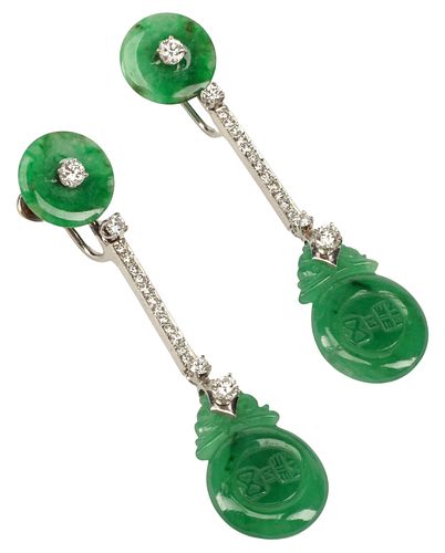 ESTATE 14KT WHITE GOLD JADEITE