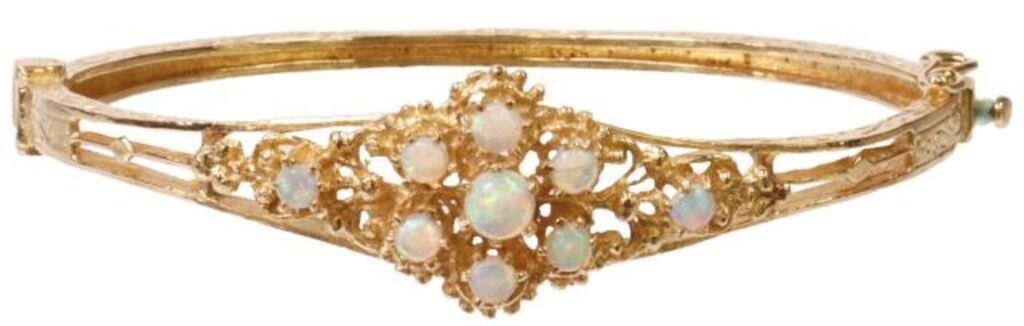 ESTATE 14KT YELLOW GOLD & OPAL