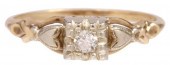 ESTATE 14KT YELLOW GOLD & 0.10