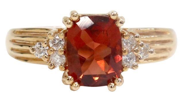 ESTATE 14KT YELLOW GOLD, DIAMOND