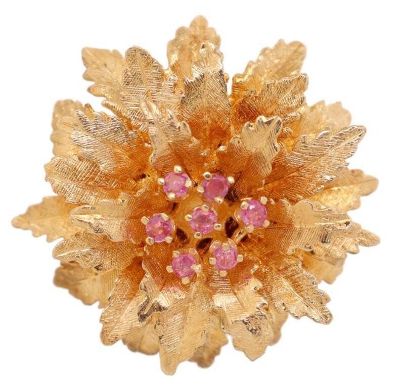 ESTATE 14KT YELLOW GOLD FLORIFORM