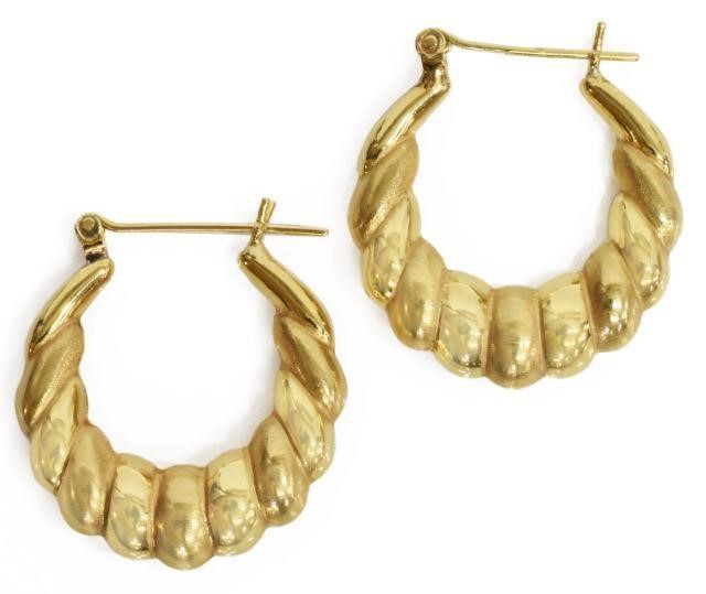 ESTATE 14KT YELLOW GOLD PUFFY