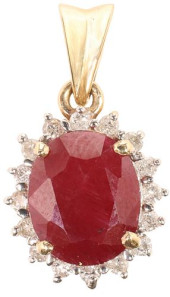ESTATE 14KT YELLOW GOLD, RUBY