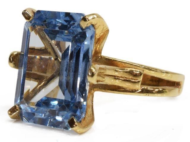 ESTATE 14KT YG 12.35CT SYNTHETIC