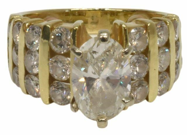 ESTATE 1.57CT OVAL DIAMOND &