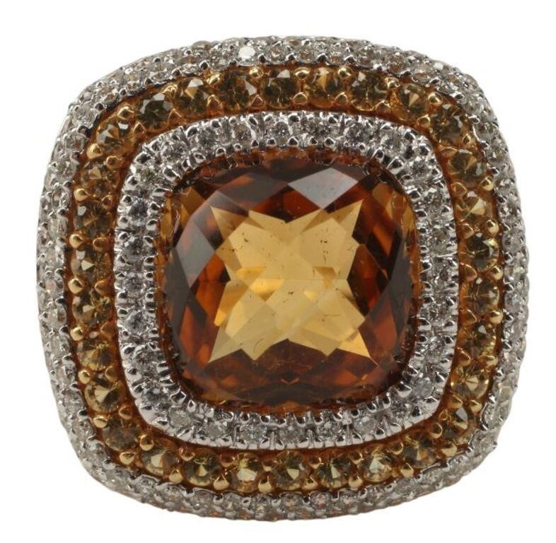 ESTATE 18KT 4.46CT CITRINE &